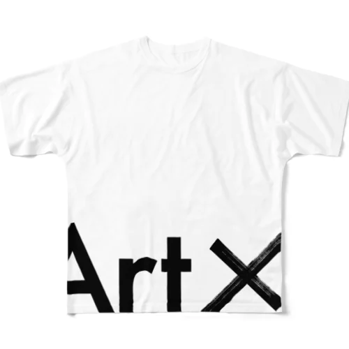 ArtX黒ロゴ フルグラフィックTシャツ