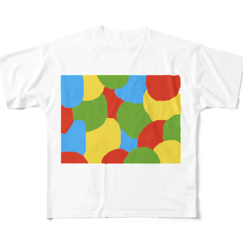 赤と青と緑と黄色 All-Over Print T-Shirt