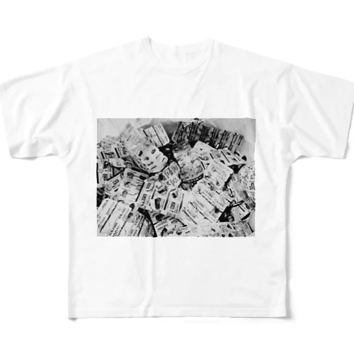 メンヘラお薬残骸写真 All-Over Print T-Shirt