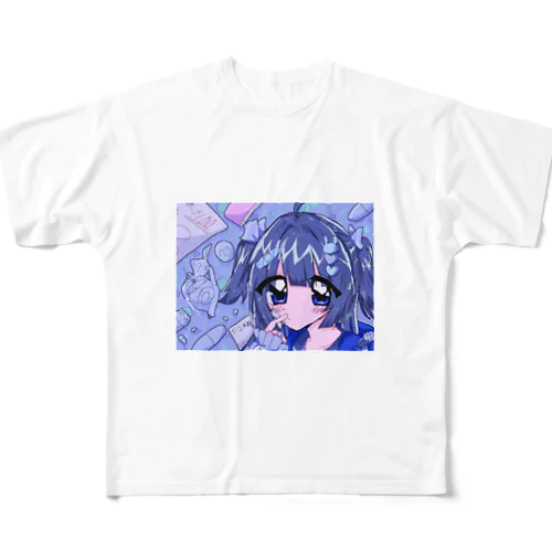 未頼まいご 重加工版 フルグラフィックTシャツ