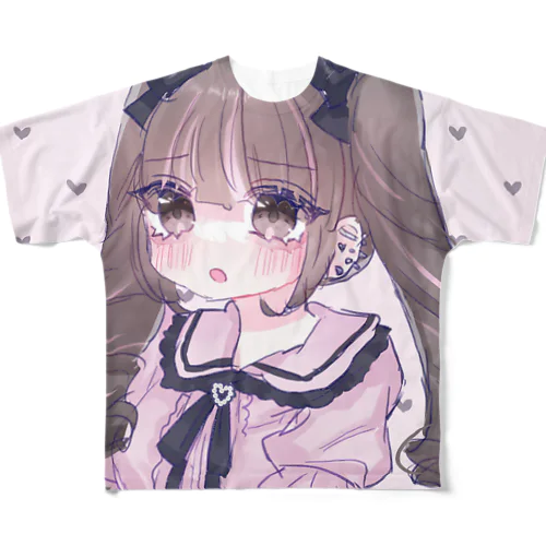 地雷ちゃん All-Over Print T-Shirt