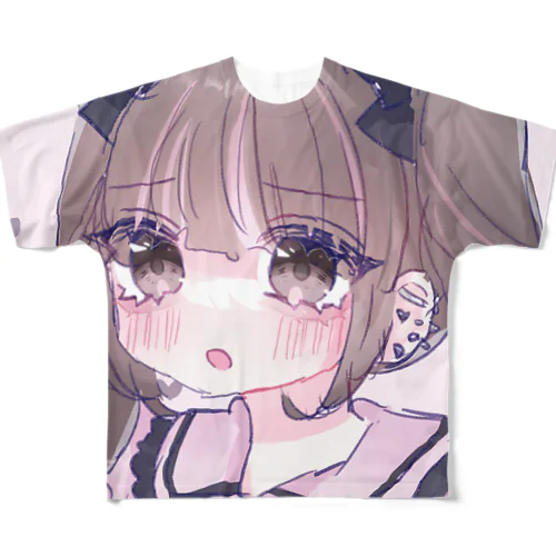 地雷ちゃん All-Over Print T-Shirt