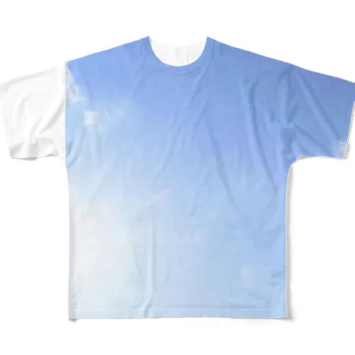 青空、太陽、雲 All-Over Print T-Shirt