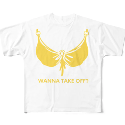 Wanna Take Off? フルグラフィックTシャツ