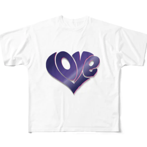 LOVE フルグラフィックTシャツ