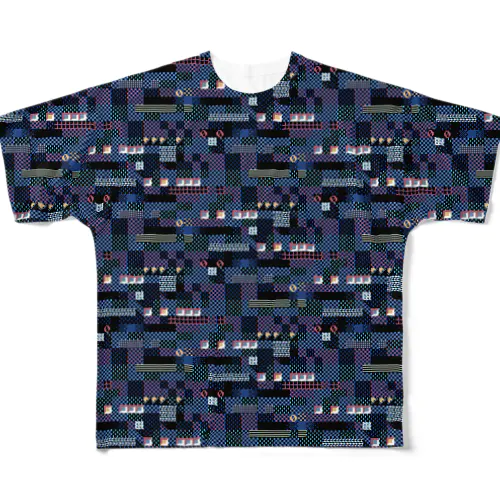 pixelTextilePattern_01 フルグラフィックTシャツ