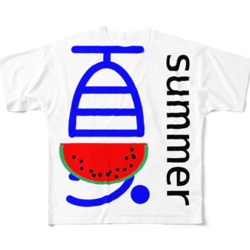 夏 All-Over Print T-Shirt