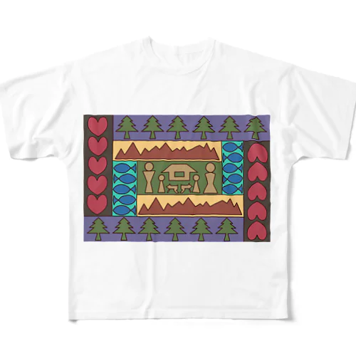 Village Vivid All-Over Print T-Shirt