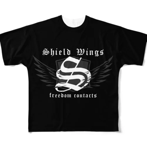 Shield Wings All-Over Print T-Shirt