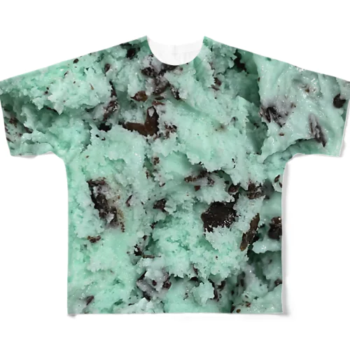 チョコミントアイス All-Over Print T-Shirt