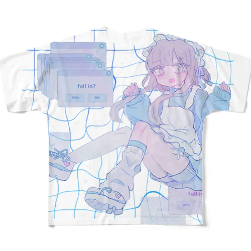 fall in clear（ゆめかわいいトリップ） フルグラフィックTシャツ