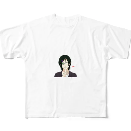 玉蟲涙ー眼鏡2 フルグラフィックTシャツ