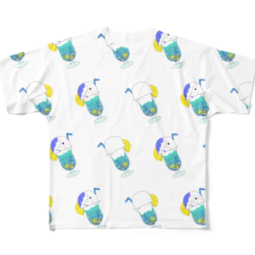 あしめリピート（ブルーハワイ味） All-Over Print T-Shirt