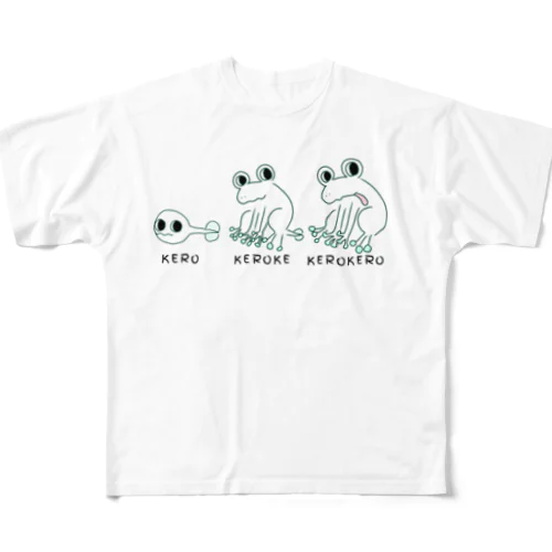 かえるケロケロ All-Over Print T-Shirt