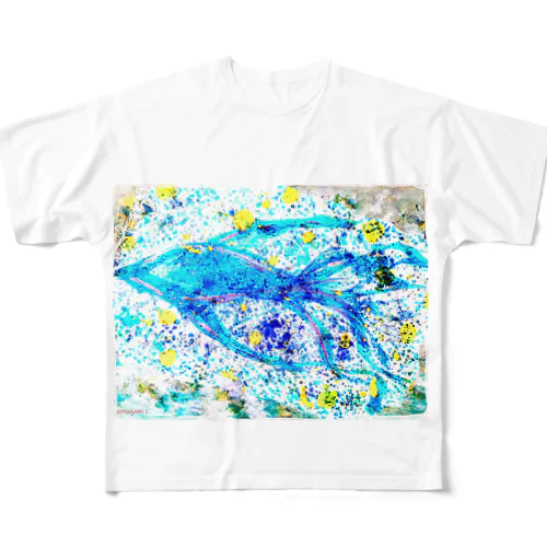 gently flow. フルグラフィックTシャツ