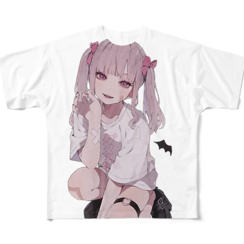 ダメ人間ちゃん フルグラフィックTシャツ