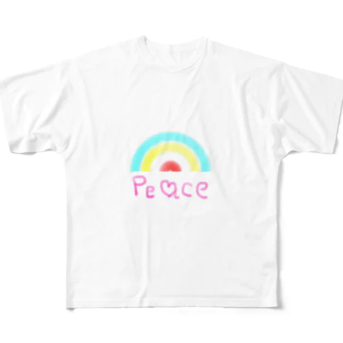 peace フルグラフィックTシャツ