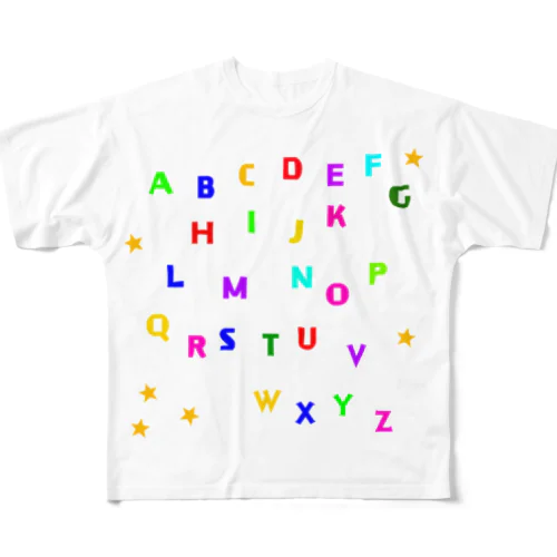 指さしABCTシャツ All-Over Print T-Shirt