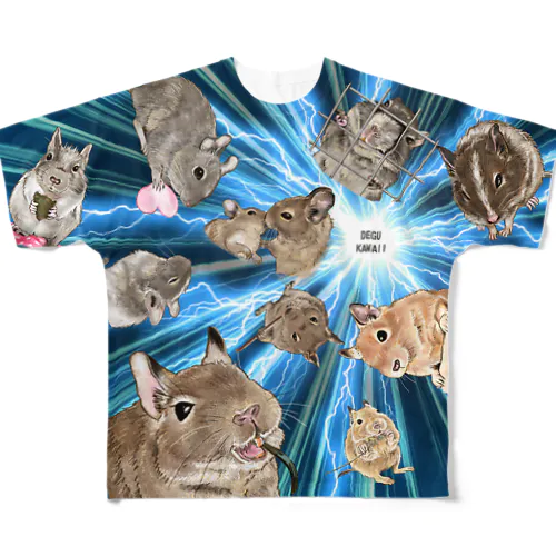 デグーがかわいすぎて胸に衝撃が走る All-Over Print T-Shirt