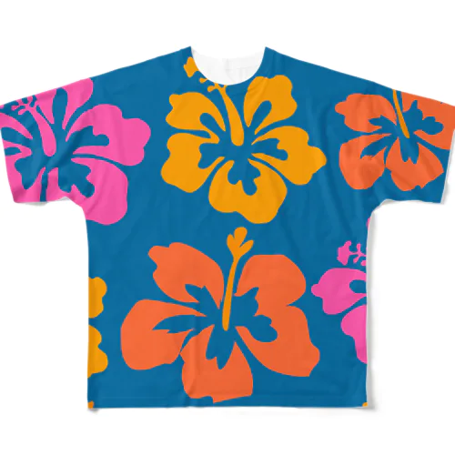 hibiscus フルグラフィックTシャツ