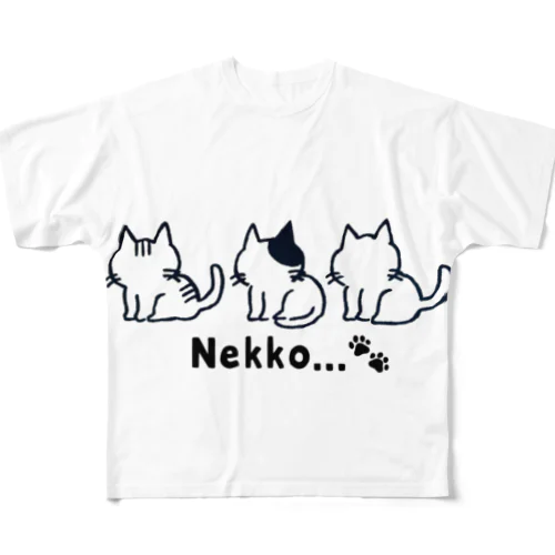 Nekko...🐾 フルグラフィックTシャツ