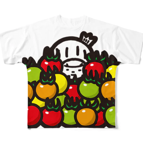 マイクロトマトときく フルグラフィックTシャツ