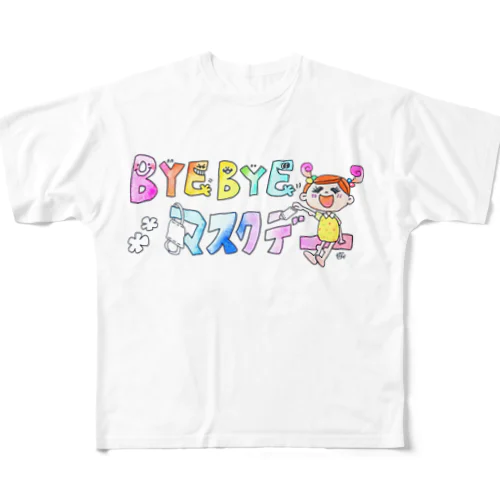 (color)バイバイマスクデーグッズ フルグラフィックTシャツ