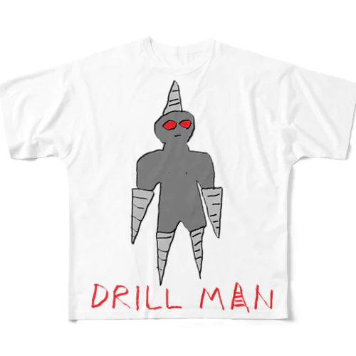 ドリルマン All-Over Print T-Shirt