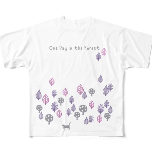 或る日の森(パープル系) All-Over Print T-Shirt