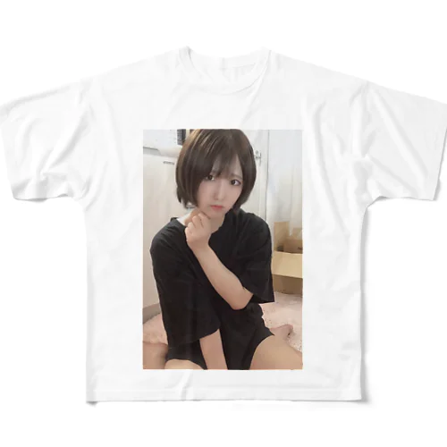 ありすのかおてぃーしゃつ（ほわいと） All-Over Print T-Shirt