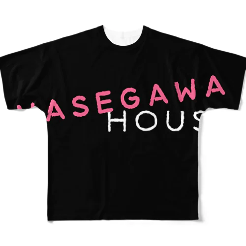 HASEGAWA HOUSE BLACK フルグラフィックTシャツ