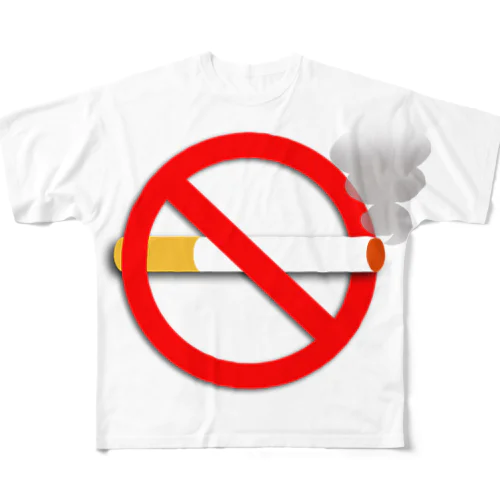 禁煙マーク フルグラフィックTシャツ
