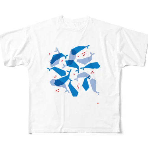 ホエール All-Over Print T-Shirt