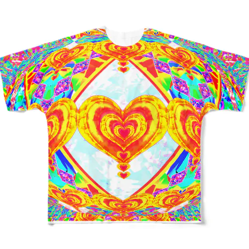 🌈🌟恋人達の祝杯💕🥂ゴールデンハート🌈🌟 All-Over Print T-Shirt