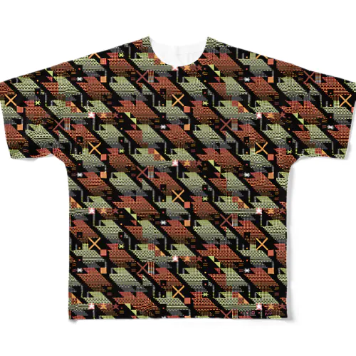 pixelTextilePattern_02 フルグラフィックTシャツ