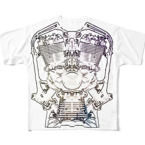 空冷人間2022 1号機 All-Over Print T-Shirt