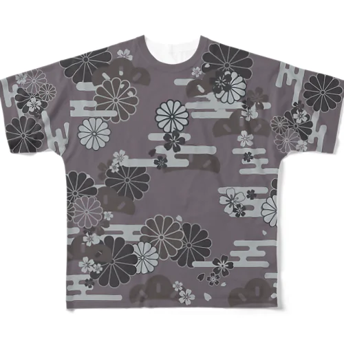 空の和柄迷彩 All-Over Print T-Shirt