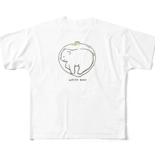 ホワイトベアー All-Over Print T-Shirt