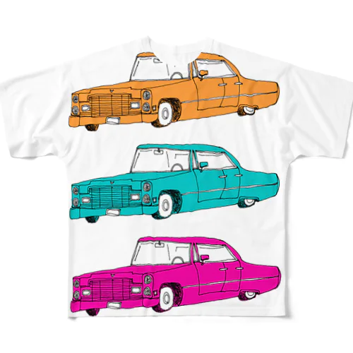 外車外車外車 フルグラフィックTシャツ