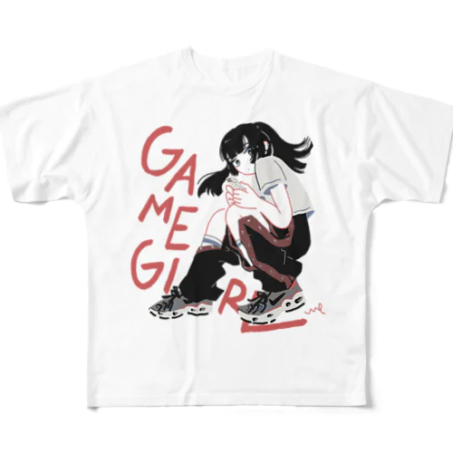 GAME GIRL フルグラフィックTシャツ