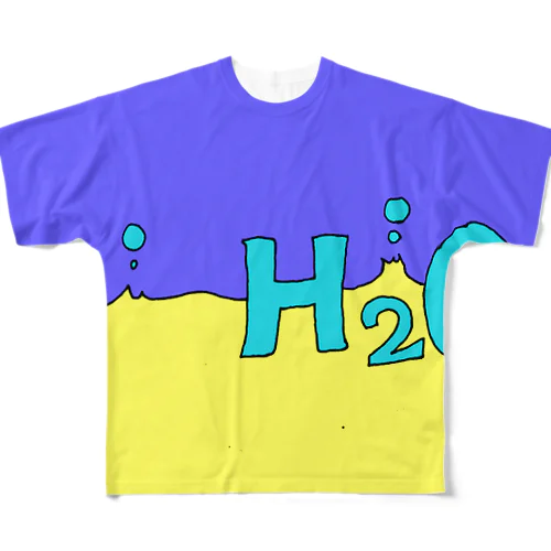 水 フルグラフィックTシャツ