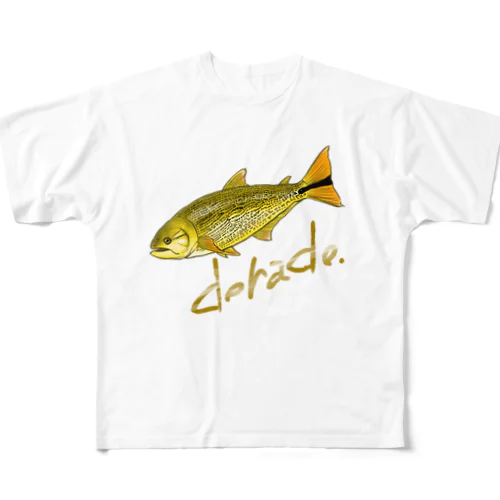 黄金の魚　ドラド フルグラフィックTシャツ