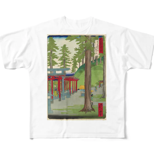 東京名所四十八景　王子稲荷内白狐乃社 All-Over Print T-Shirt