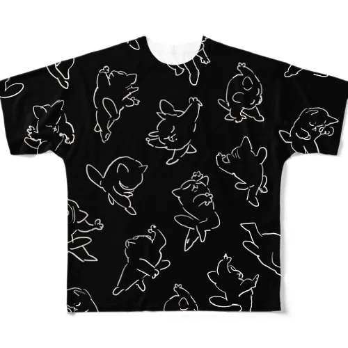 ダンス(黒) All-Over Print T-Shirt