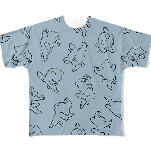 ダンス(青) All-Over Print T-Shirt