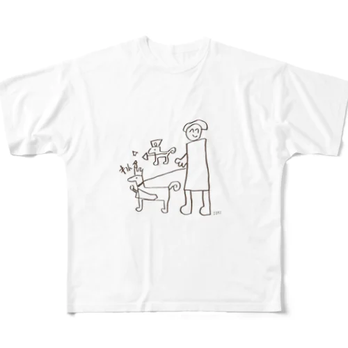 ラッキーアイテムは犬です。 All-Over Print T-Shirt