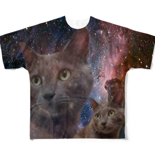 ウチの宇宙猫🪐🐈‍⬛ All-Over Print T-Shirt