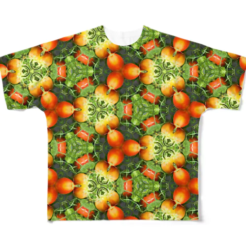 ファームステイ先の、美味しいトマトだよ！多分ね！ All-Over Print T-Shirt