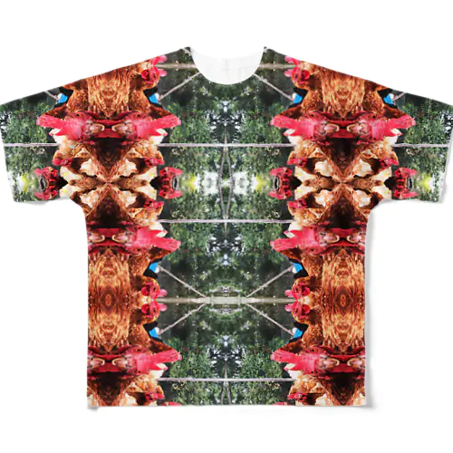 奴らは、またやって来る。ニワトリ柄パート何？ All-Over Print T-Shirt