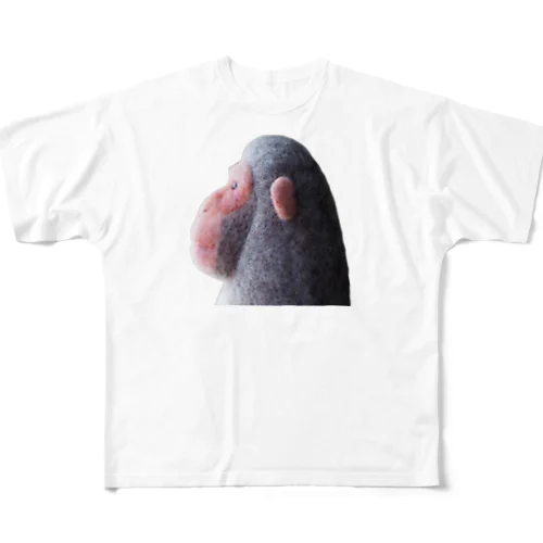 ニホンザルのアンニュイさん All-Over Print T-Shirt